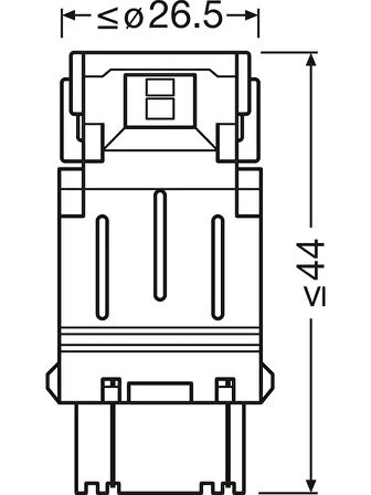 LED AMPUL 12 V P27/7W (S8W DC)