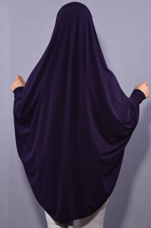 5 XL Peçeli Hijab Mor  - Mor