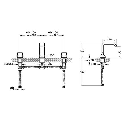 Artema Suit U Ankastre Lavabo Bataryası Altın A4251023