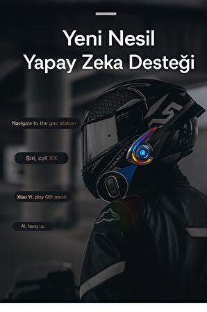 Rgb Işık Efektli Intercom Bluetooth Motosiklet Kask Kulaklığı Intercom Kulaklık