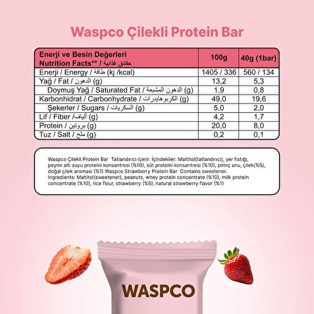 Waspco Çi̇lekli̇ Protei̇n Bar 40 Gr