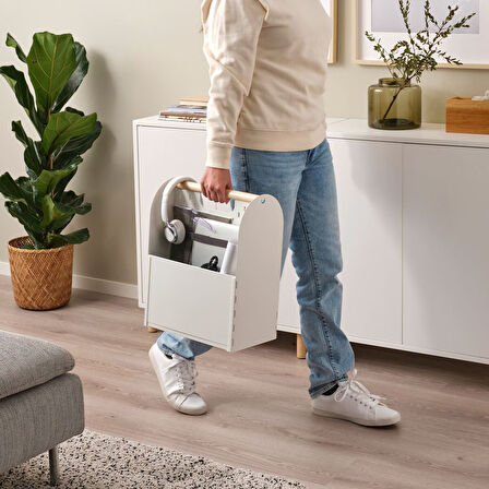 Masaüstü düzenleyici, beyaz, 33x21x43 cm