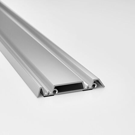 Gömme dolap için sürgü kapak rayı, alüminyum, 8.1x200 cm, 2 adet