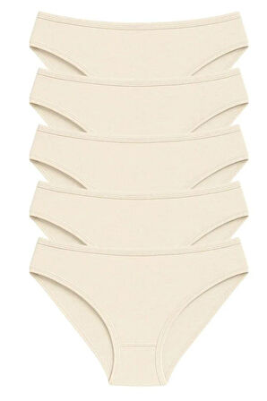 Pk40002 Pamuklu Basic Kadın Bikini Külot 5 Li Paket - SİYAH - M