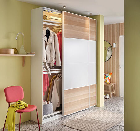 Askı borusu, beyaz, 100x35 cm