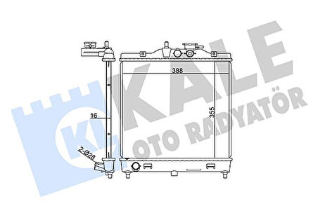 RADYATÖR KIA PICANTO AL/PL/BRZ 395X355X16 2531007011 2531007000 2531007010