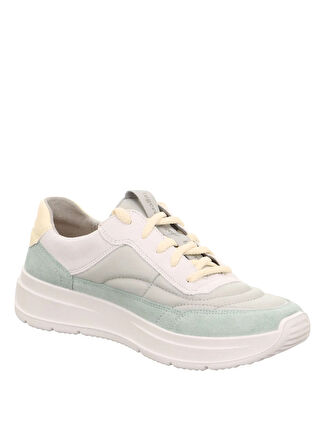 Legero Beyaz-Yeşil Kadın süet Sneaker 2-000240