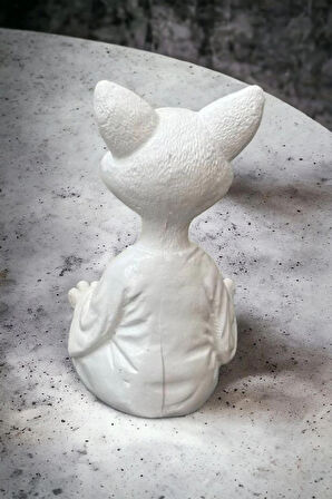 Yoga Yapan Kedi Biblo Meditasyon Kedi Heykeli 12.5x8x5.5cm