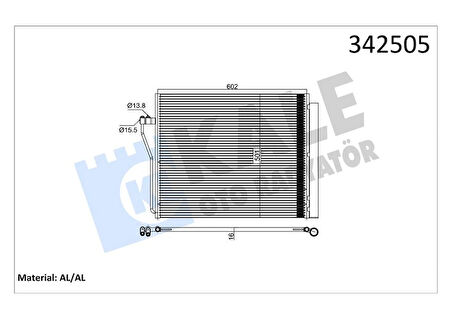 KLIMA RADYATORU BMW E70 F15 F85 E71 E72 F16 F86 64509239944