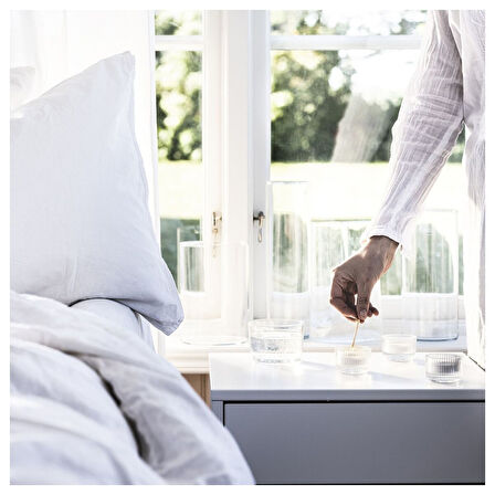 Kokulu tealight mum, beyaz, 3.5 saat, 30 adet, Temiz çamaşır