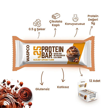 Waspco Çi̇kolatalı Cupcake Aromalı Protein Bar 36 Gr