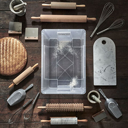 Kutu, şeffaf, 45 lt