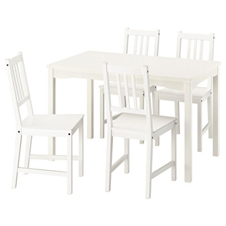 Mutfak masası takımı, beyaz, 4 sandalyeli