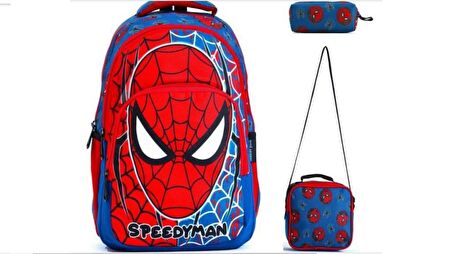 SPDERMAN İLK OKUL ÇANTA DAYANIKLI ORTOPEDİK ÖĞRENCİ ÇOCUK SIRT ÇANTASI ÖRÜMCEK LACİ