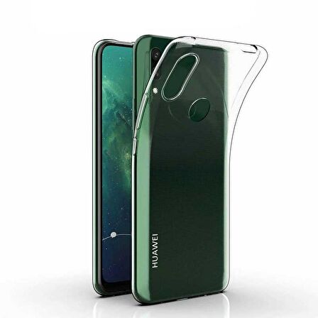Gpack Huawei P Smart Z Kılıf Süper Silikon Yumuşak Arka KorumaNano Glass