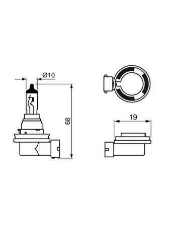 Ampul - Pure Light - 12 V - H16 - 19 W - PGJ19-3