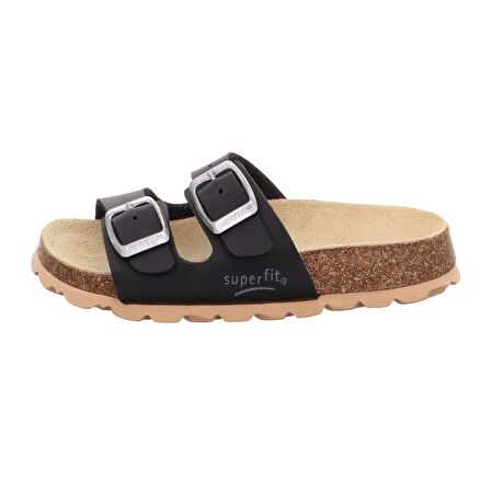 Superfit Fussbett Unisex Mantar Tabanlı Siyah Terlik