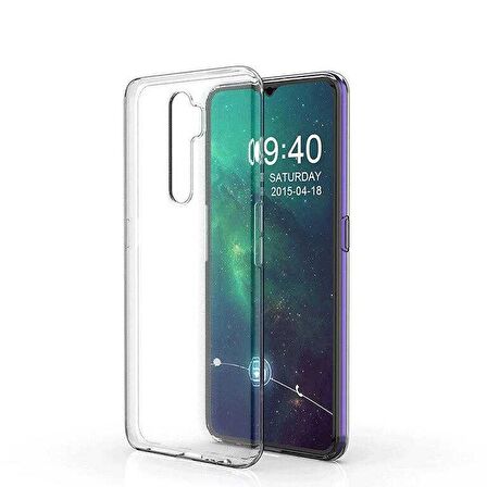 Gpack Oppo A5 2020 Kılıf Süper Silikon Yumuşak Arka KorumaNano Glass