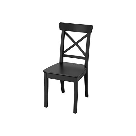 Ahşap sandalye, siyah