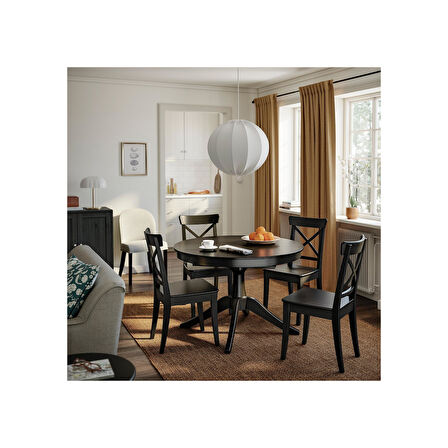 Ahşap sandalye, siyah