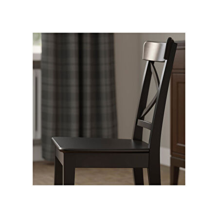 Ahşap sandalye, siyah