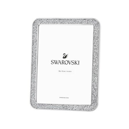 5379518 Swarovski Ev Dekorasyon Minera Picture Frame, Silver Tone, Small