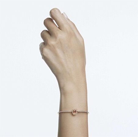 Millenia Bangle Bileklik, Octagon Cut, Pembe, Pembe Altin Rengi Kaplama, 5620555