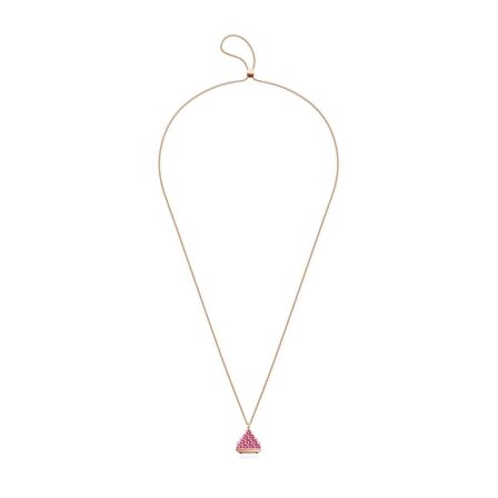 5628296 Swarovski Kolye Saat Pendant Watch, Triangle cut, Pink Rose gold-tone finish