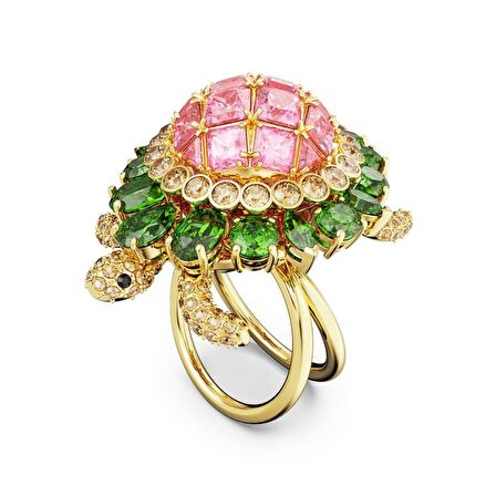 5657287 Swarovski Yüzük Idyllia:Coctail Ring Turtle Multicolored Gold-tone Plated Size:58