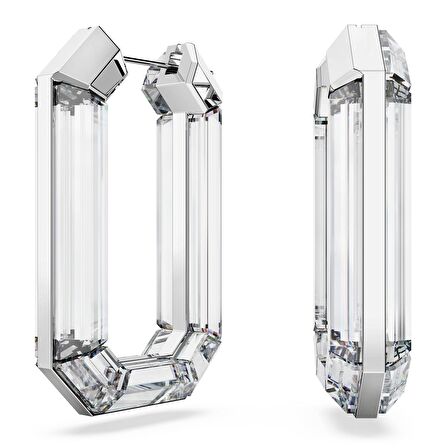 5671087 Swarovski Küpe Lucent:Pe Hoop Whi/Rhs