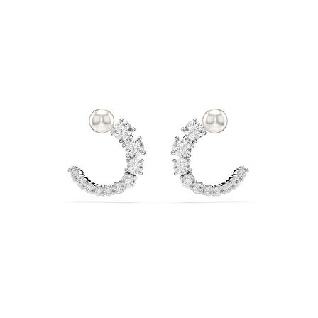 5692260 Swarovski Küpe Matrıx:Pe Stud Cırcle Whıte/Rhs