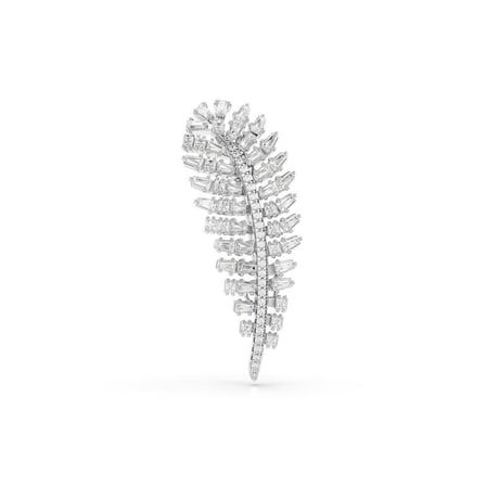 5760564 Swarovski Broş Vıenna:Brooch Feather Whıte/Rhs