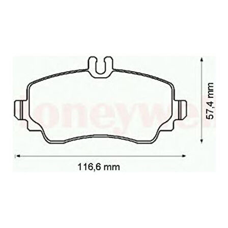 FREN BALATASI ARKA MERCEDES C-CLASS W205 S205 C205 A205 A0004209403