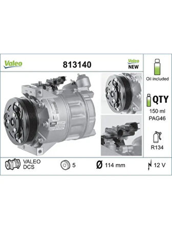 KLIMA KOMPRESOR VOLVO XC60 2008 S80 II (124) 2.5 T 1012 V70 III (135) D3 0715 XC60 I SUV (156) D5