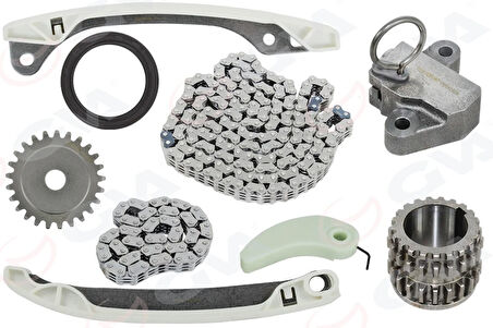 EKSANTRİK ZİNCİR SETİ NISSAN JUKE 1.6L HR16DE 8 ENJEKTÖRLÜ F15E 11- / QASHQAI 1.6L HR16DE 8 ENJEKTÖ RLÜ J10 11- 13028ED000 150411KT0A 130701KT0A