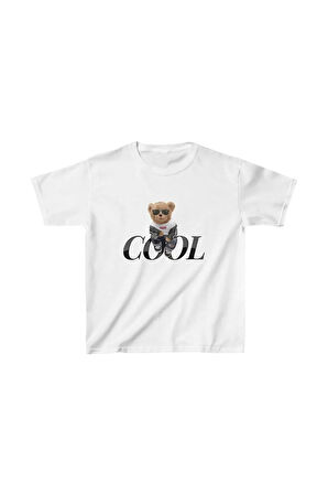 Unisex Çocuk Baskılı T-Shirt - Beyaz