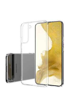 Samsung S22 ile Uyumlu Kılıf Şeffaf Sararmayan Sert Tpu Hassas Buton Telefon Kılıfı Kapak Şeffaf
