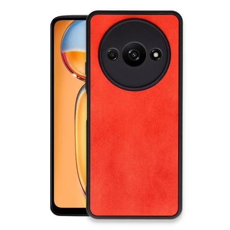 Xiaomi Redmi A3 4G Kılıf Aras Deri Kapak - Kırmızı