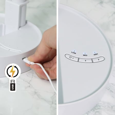 Fold & Cold – Uzatılabilir Mini Vantilatör, Pilli, Güçlü USB Vantilatör, 10 Saat Çalışma Süresi, Esnek Ayaklı ve Masa Vantilatörü, 1 m Yüksekliğe Kadar Uzatılabilir