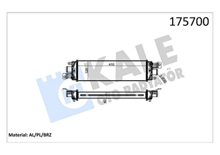 TURBO RADYATÖRÜ INTERCOOLER ALBEA 20031.3JTD 457X116X40 AL AL SİSTEM 51718679