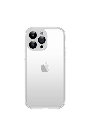 Apple iPhone 15 Pro Uyumlu Kılıf Arkası Şeffaf Kenarları Renkli Kamera Korumalı Bontez Bumper