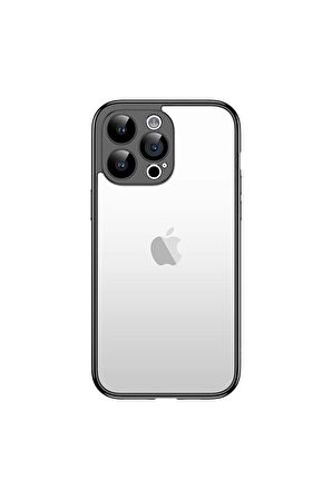 Apple iPhone 15 Pro Uyumlu Kılıf Arkası Şeffaf Kenarları Renkli Kamera Korumalı Bontez Bumper