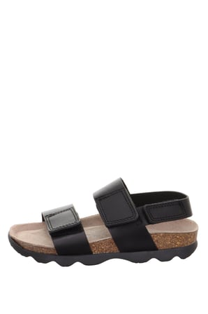 Superfit 1-000133-0000 Siyah Kız Çocuk Düz Sandalet