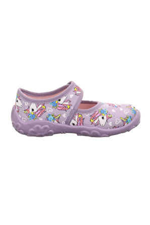 Superfit Bonny Kız Çocuk Lila Ev Kreş Ayakkabısı Unicorn 800283-8530