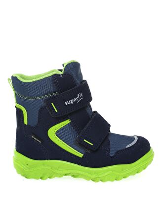 Superfit Yuvarlak Burun Orta Topuk Cırtlı Gore Tex Outdoor Lacivert Kar Botu Tekstil