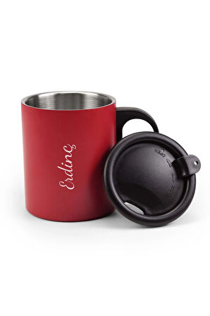 Mat Kırmızı Bardak Termos