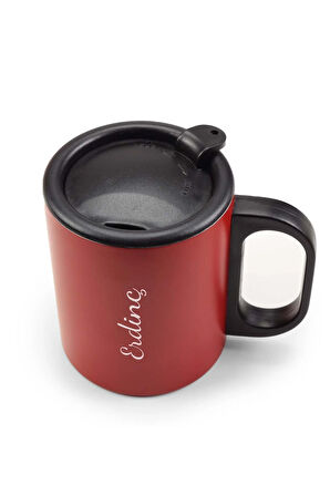 Mat Kırmızı Bardak Termos