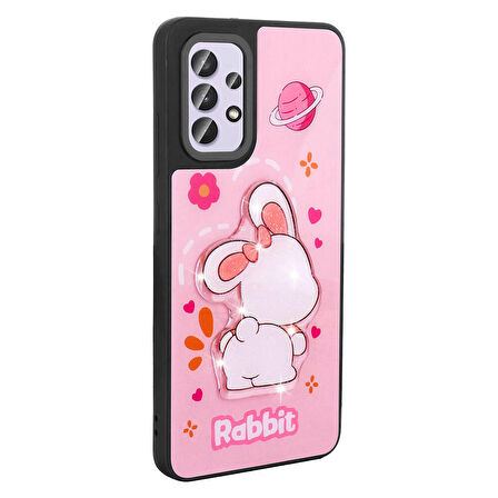 Samsung Galaxy A32 4G ile Uyumlu Kılıf Parlayan Kabartmalı İkonik Figürlü Silikon Kapak