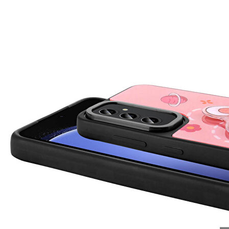 Samsung Galaxy A35 ile Uyumlu Kılıf Parlayan Kabartmalı İkonik Figürlü Silikon Kapak