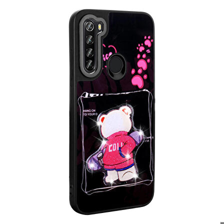 Xiaomi Redmi Note 8 ile Uyumlu Kılıf Parlayan Kabartmalı İkonik Figürlü Silikon Kapak
